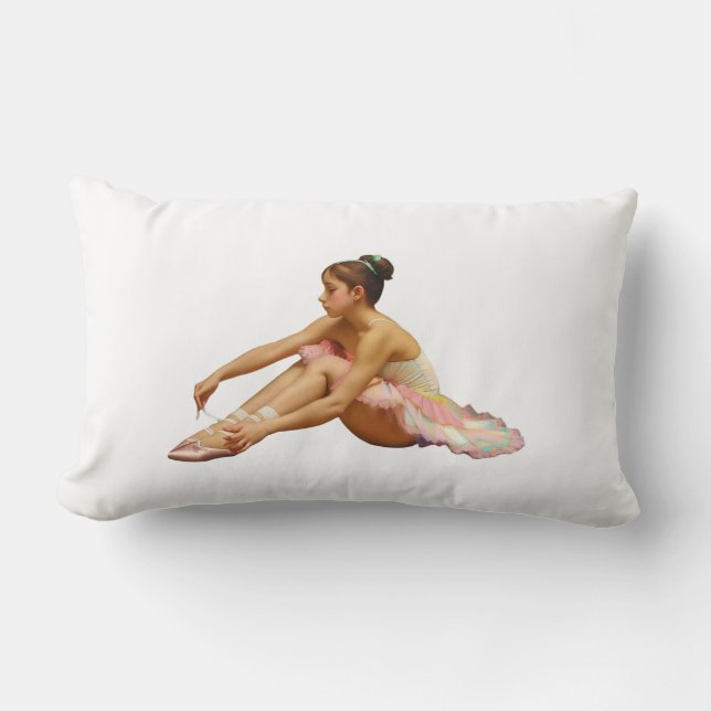 Bailarinas arreglando sus zapatillas lumbarkudde (Framsida)