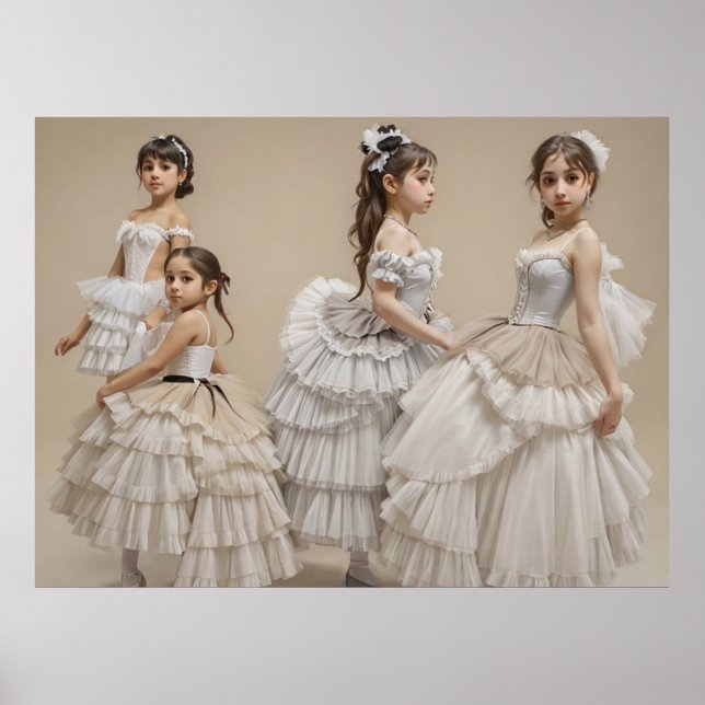  Bailarinas con trajes románticos  Poster (Framsidan)