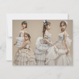 Bailarinas con trajes románticos vykort