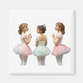 Bailarinas con tutús de colores suaves magnet