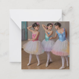 Bailarinas en el estilo de Degas en tonos suaves Anteckningskort