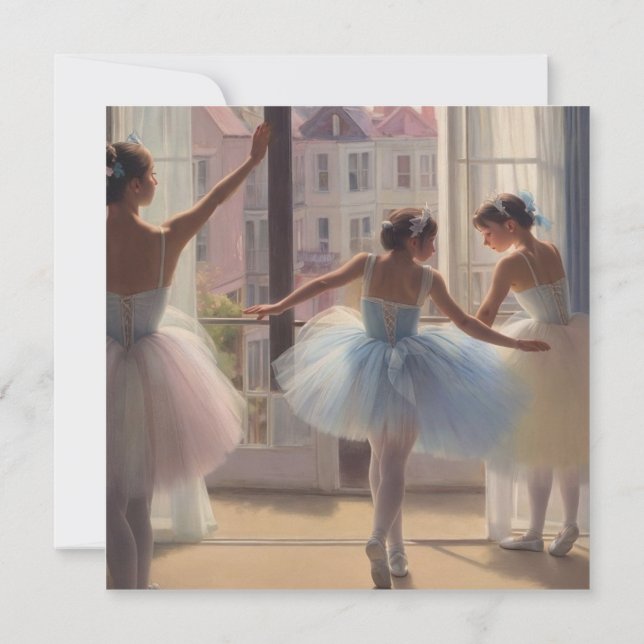 Bailarinas en el estilo de Degas Tarjeta (Baksida)