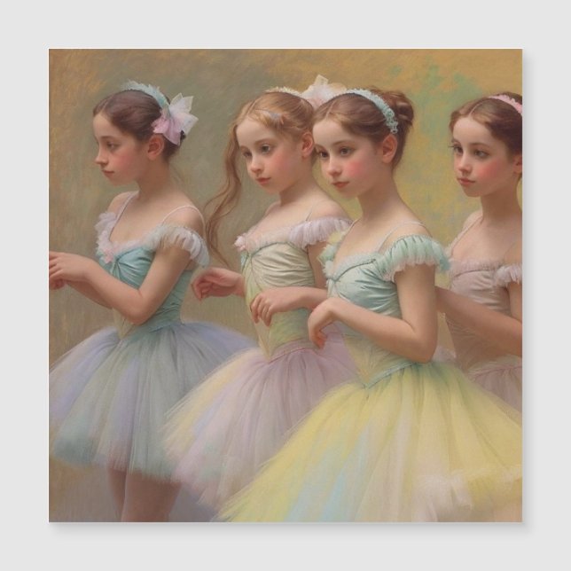 Bailarinas en el estilo de Degas Tarjeta magnética (Framsida)