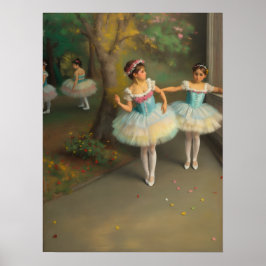Bailarinas en el estilo romántico Postal Poster