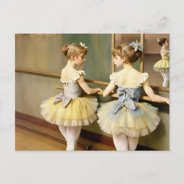 Bailarinas en sala de ensayo inspiradas por Degas Vykort (Framsida)