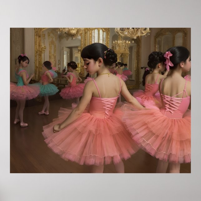 Bailarinas en una gran sala de estilo rocóco poster (Framsidan)