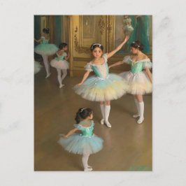 Bailarinas esperando para actuar meddelande vykort