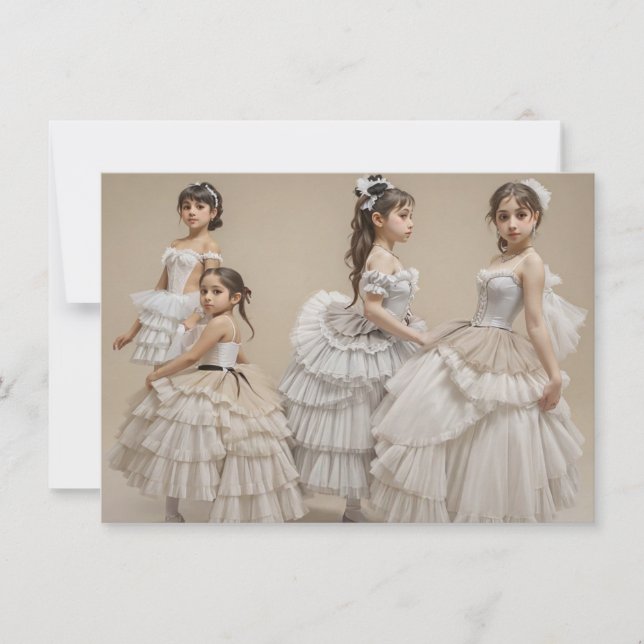 Bailarinas románticas inbjudningar (Framsida)