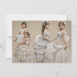 Bailarinas románticas inbjudningar