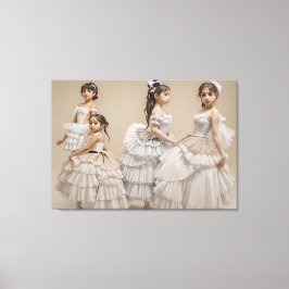 Bailarinas románticas lienzo canvastryck