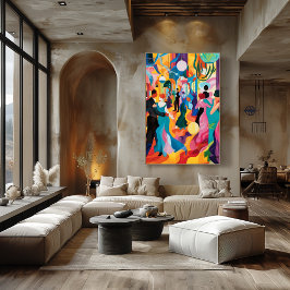 Baile de Gala: Arte Favista con Movimiento y Color Canvastryck