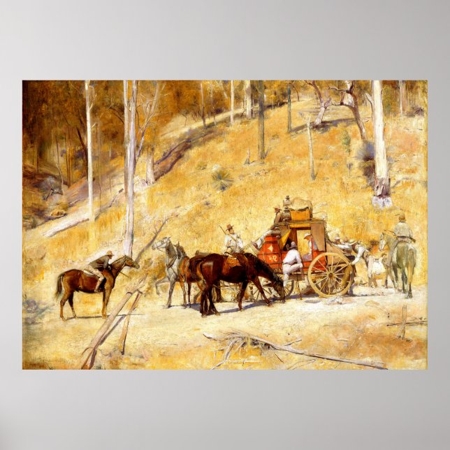 Bailed Up Tom Roberts Australisk konst 1895 Poster (Framsidan)