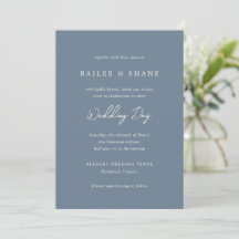 Bailee Dusty Blue Modern Bröllop