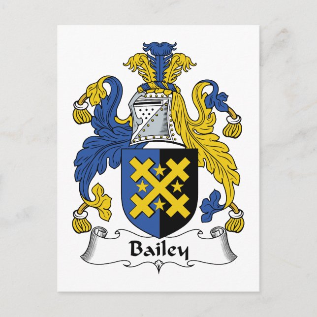 Bailey Family Crest Vykort (Framsida)