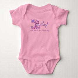 Bailey-flickor B namn betyder monogramskjorta T Shirt
