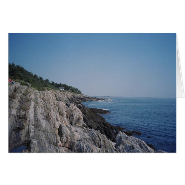 Bailey Island rocky Hälsningskort (Framsidan Horizontal)