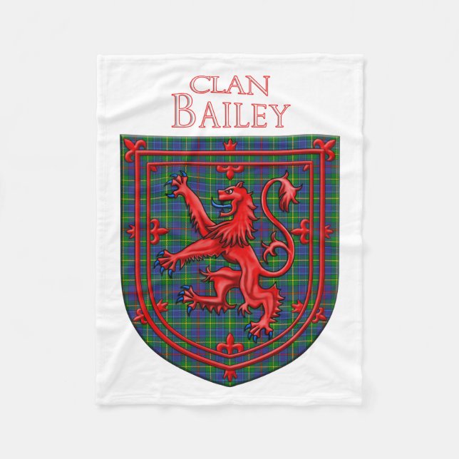 Bailey Tartan Scottish Plaid Lion Rampant Fleecefilt (Framsidan)