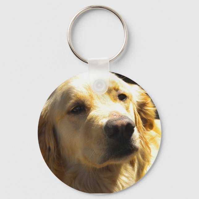 Bailey the Golden Retriever Keychain Nyckelring (Framsida)