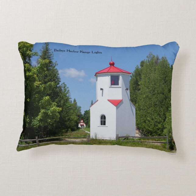 Baileys Harbor Range Lights accentkudde Prydnadskudde (Baksidan)