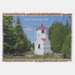 Baileys Harbor Range Lights vävd filt