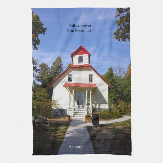 Baileys Harbor Rear Range Light kitchen towel Kökshandduk (Vertikal)