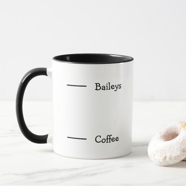 Baileys kaffeFånig Funny Joke Alcohol Cute Coola Mugg (Med munk)