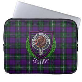 Baillie Scottish Clan Tartan and Crest Laptop Fodral