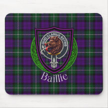 Baillie Scottish Clan Tartan and Crest