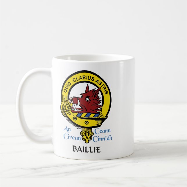 BAILLIE Scottish Klan Vapensköld Mugg (Vänster)