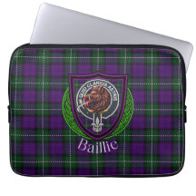 Baillie skotsk klan tartan och vapensköld