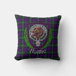 Baillie skotska klan tartan & vapen kudde