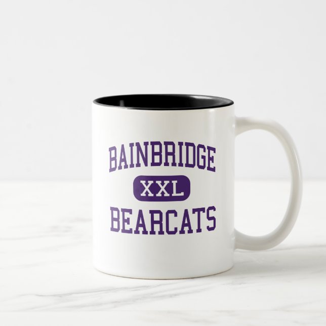Bainbridge - Bearcats - kick - Bainbridge Georgia Två-Tonad Mugg (Höger)