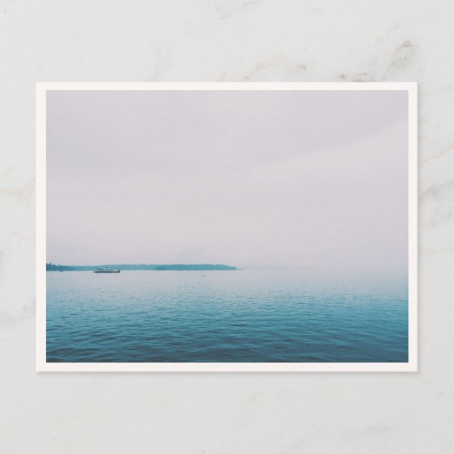 Bainbridge Island Dimmig färjetur Foto Vykort (Framsida)