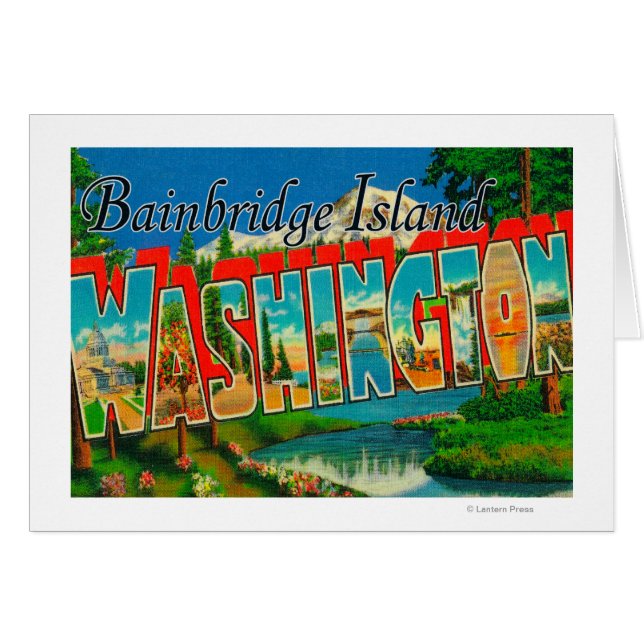 Bainbridge Island, Washington Hälsningskort (Framsidan Horizontal)