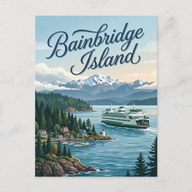 Bainbridge Island Washington Vykort (Framsida)