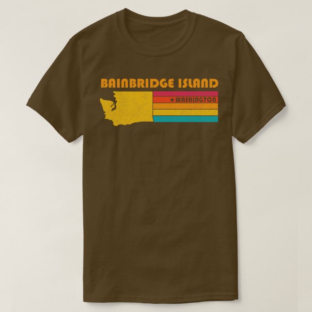 Bainbridges Vintage i Washington Distress So T Shirt (Design framsida)