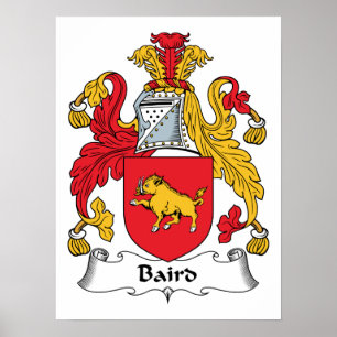 Baird familjvapensköld poster