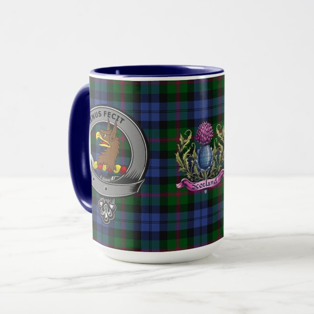 Baird Klan Badge & Tartan Mugg (Framsida vänster)