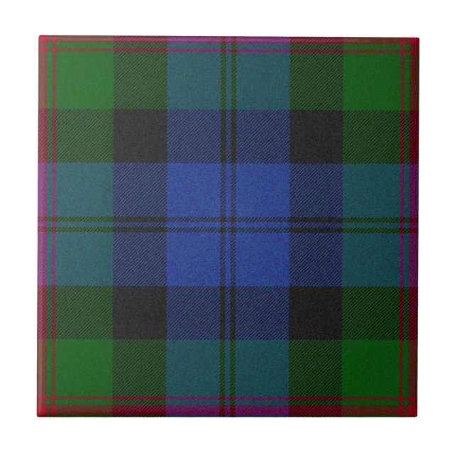 Baird Klan Hunting Tartan Play Mönster Kakelplatta (Framsidan)
