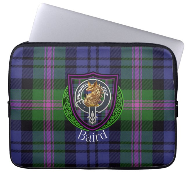 Baird Scottish Clan Tartan and Crest  Laptop Fodral (Framsidan)