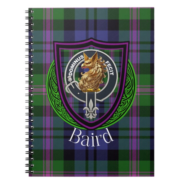 Baird Scottish Clan Tartan & Crest Anteckningsbok (Framsidan)