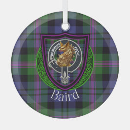 Baird Scottish Clan Tartan & Crest Julgransdekoration