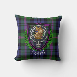 Baird Scottish Clan Tartan & Crest Kudde