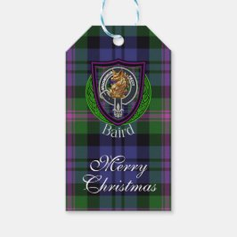 Baird Scottish Clan Tartan & Crest Presentetikett
