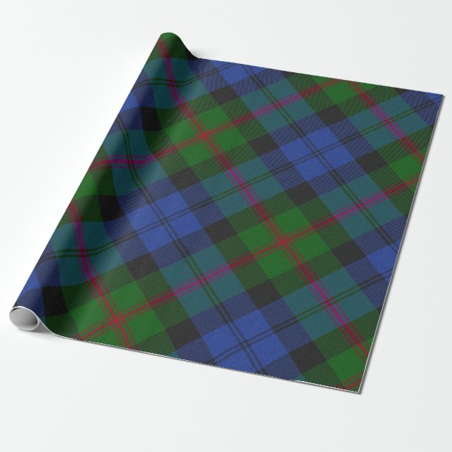 Baird Scottish Klan Tartan Plaid Mönster Presentpapper (Utrullad)