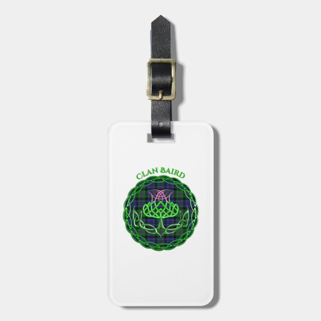 Baird Scottish Tartan Celtic Thistle Bagagebricka (Vertikal Framsida)