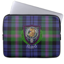 Baird skotska klan tartan och vapensköld