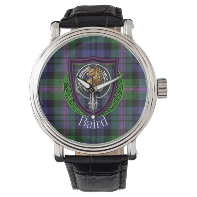 Baird skotska klan tartan & vapen armbandsur (Framsida)