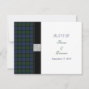 Baird Tartan Celtic Bröllop Svarskort OSA Kort