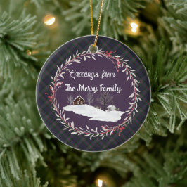 Baird Weasted Original Scottish Tartan Julgransprydnad Keramik